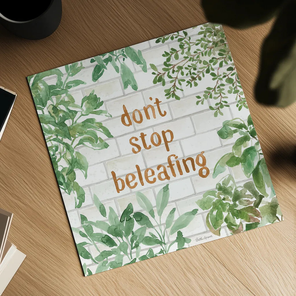 Herb Garden VI by Beth Grove. Shown as a detailed flat fine art print, highlighting archival giclee quality. Available as an archival giclee rolled canvas, fine art paper, or poster print. SKU 66649a.