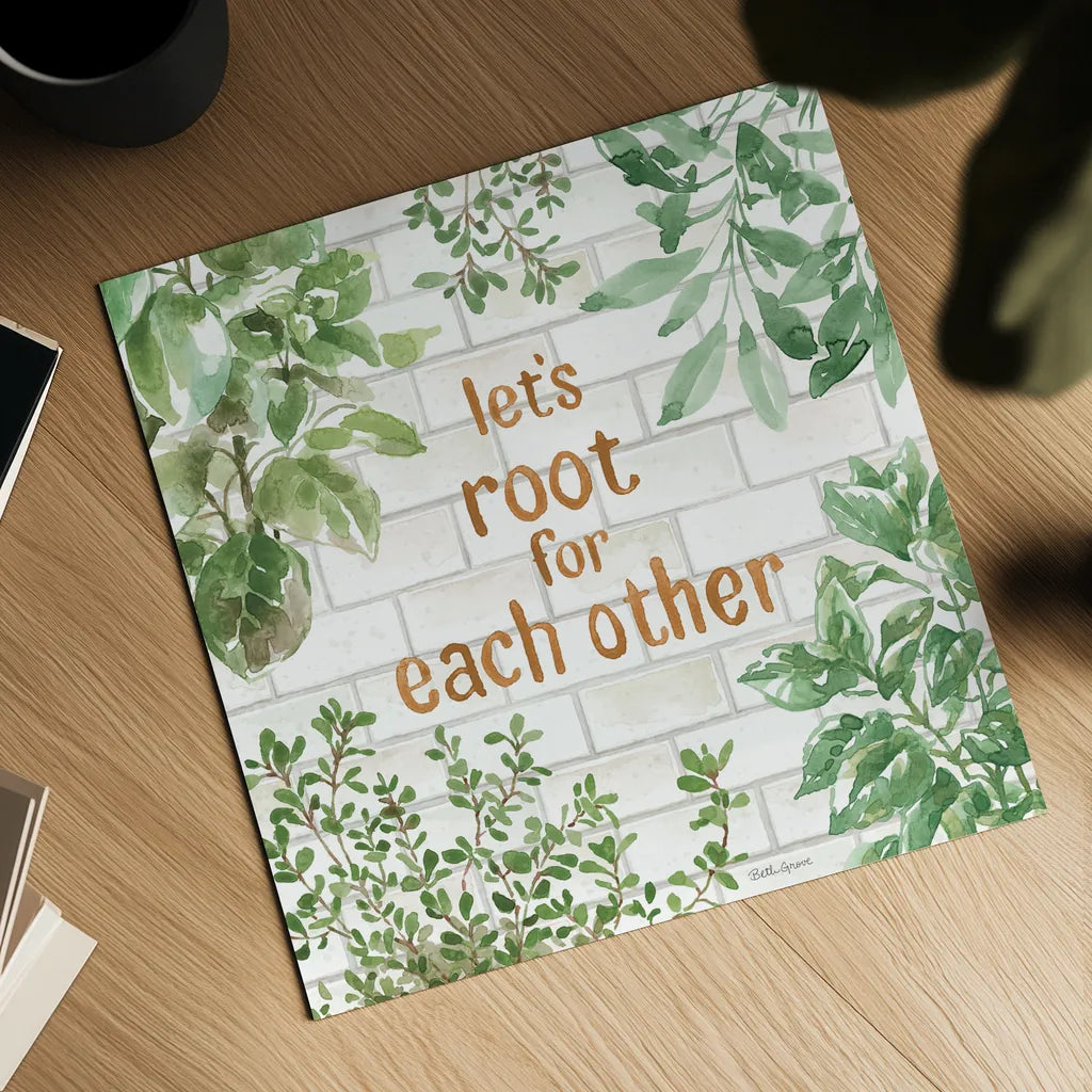 Herb Garden VII by Beth Grove. Shown as a detailed flat fine art print, highlighting archival giclee quality. Available as an archival giclee rolled canvas, fine art paper, or poster print. SKU 66650a.