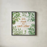 Herb Garden VII by Beth Grove. Shown in a sleek black glass frame for a contemporary gallery look. Available as an archival giclee rolled canvas, fine art paper, or poster print. SKU 66650a.