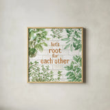 Herb Garden VII by Beth Grove. Shown in a natural wood glass frame for a timeless modern aesthetic. Available as an archival giclee rolled canvas, fine art paper, or poster print. SKU 66650a.