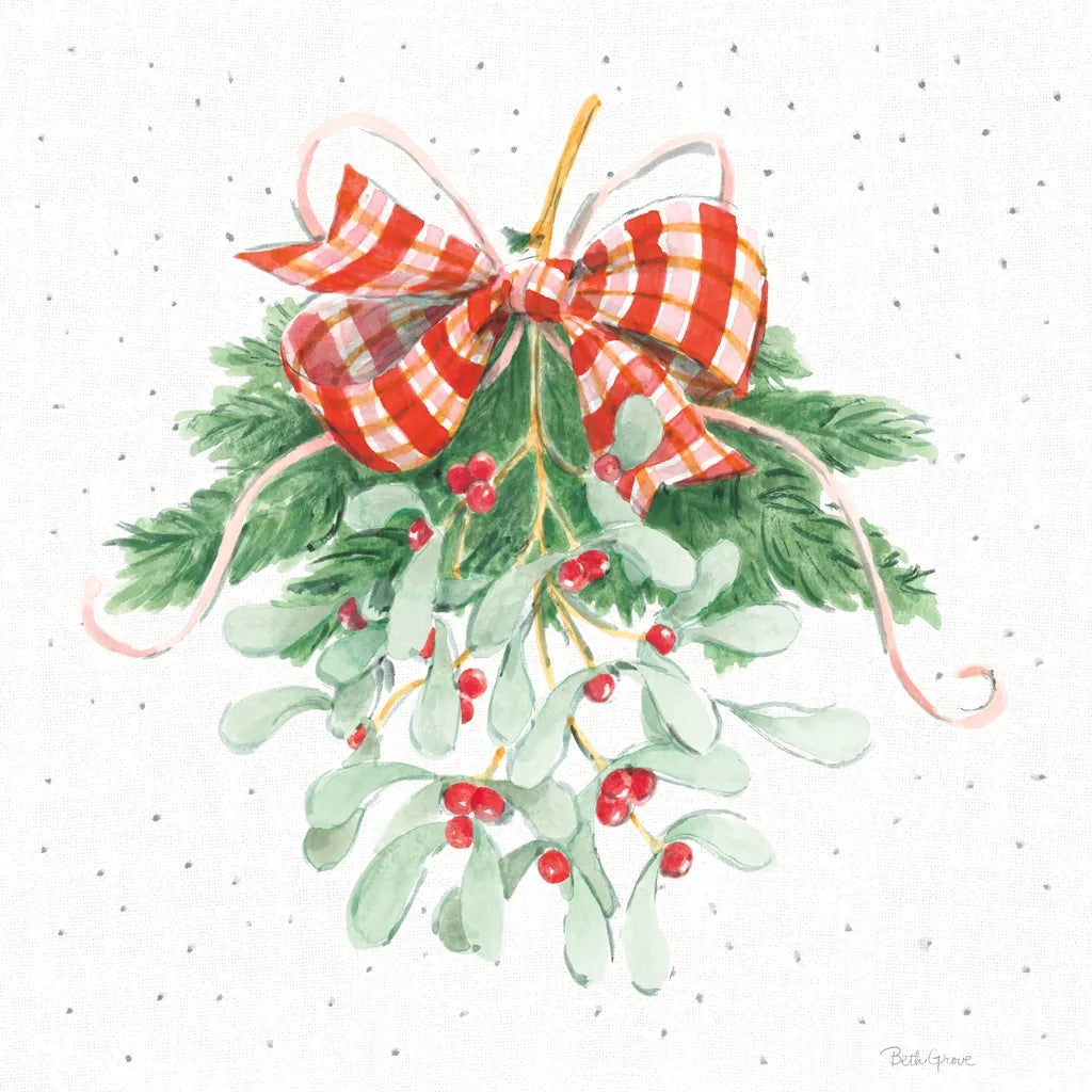 Holiday Bows I by Beth Grove. SKU 100093a. Archival Giclee Fine art print for wall decor.