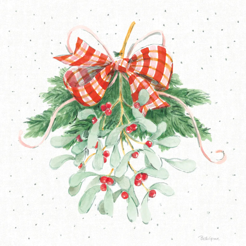 Holiday Bows I by Beth Grove. SKU 100093a. Archival Giclee Fine art print for wall decor.