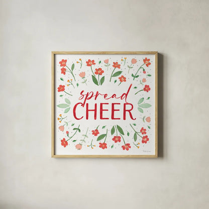Holiday Bows V by Beth Grove. Shown in a natural wood glass frame for a timeless modern aesthetic. Available as an archival giclee rolled canvas, fine art paper, or poster print. SKU 100097a.