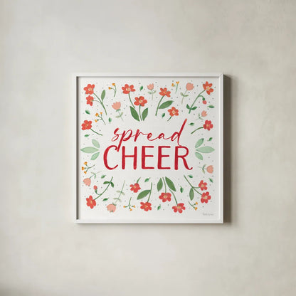 Holiday Bows V by Beth Grove. Shown in a crisp white glass frame for a clean and minimalist style. Available as an archival giclee rolled canvas, fine art paper, or poster print. SKU 100097a.