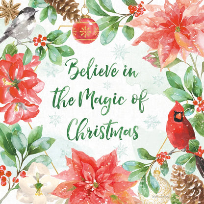 Holiday Flora III by Beth Grove. SKU 52212a. Archival Giclee Fine art print for wall decor.