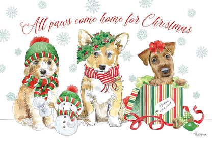 Holiday Paws I by Beth Grove. SKU 44148i. Archival Giclee Fine art print for wall decor.