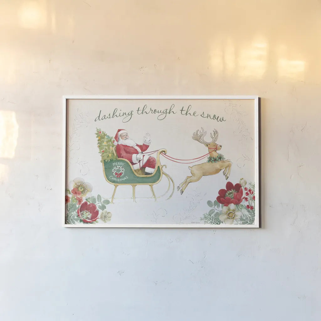 Holiday Traditions I by Beth Grove. shown as a paper print in a white frame. Available as a archival giclee rolled canvas, fine art paper, or poster print. SKU 86429i.