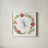 Holiday Traditions IX by Beth Grove. Shown in a crisp white glass frame for a clean and minimalist style. Available as an archival giclee rolled canvas, fine art paper, or poster print. SKU 86437a.