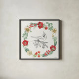 Holiday Traditions VI by Beth Grove. Shown in a sleek black glass frame for a contemporary gallery look. Available as an archival giclee rolled canvas, fine art paper, or poster print. SKU 86434a.