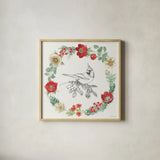Holiday Traditions VI by Beth Grove. Shown in a natural wood glass frame for a timeless modern aesthetic. Available as an archival giclee rolled canvas, fine art paper, or poster print. SKU 86434a.