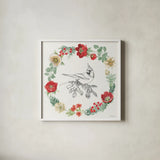 Holiday Traditions VI by Beth Grove. Shown in a crisp white glass frame for a clean and minimalist style. Available as an archival giclee rolled canvas, fine art paper, or poster print. SKU 86434a.