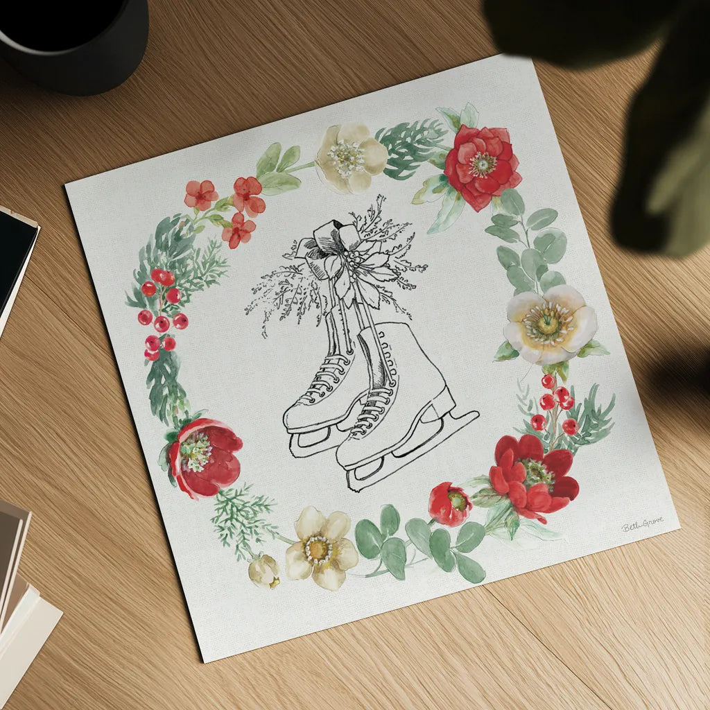 Holiday Traditions VII by Beth Grove. Shown as a detailed flat fine art print, highlighting archival giclee quality. Available as an archival giclee rolled canvas, fine art paper, or poster print. SKU 86435a.