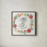 Holiday Traditions VII by Beth Grove. Shown in a sleek black glass frame for a contemporary gallery look. Available as an archival giclee rolled canvas, fine art paper, or poster print. SKU 86435a.