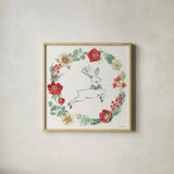 Holiday Traditions VIII by Beth Grove. Shown in a natural wood glass frame for a timeless modern aesthetic. Available as an archival giclee rolled canvas, fine art paper, or poster print. SKU 86436a.