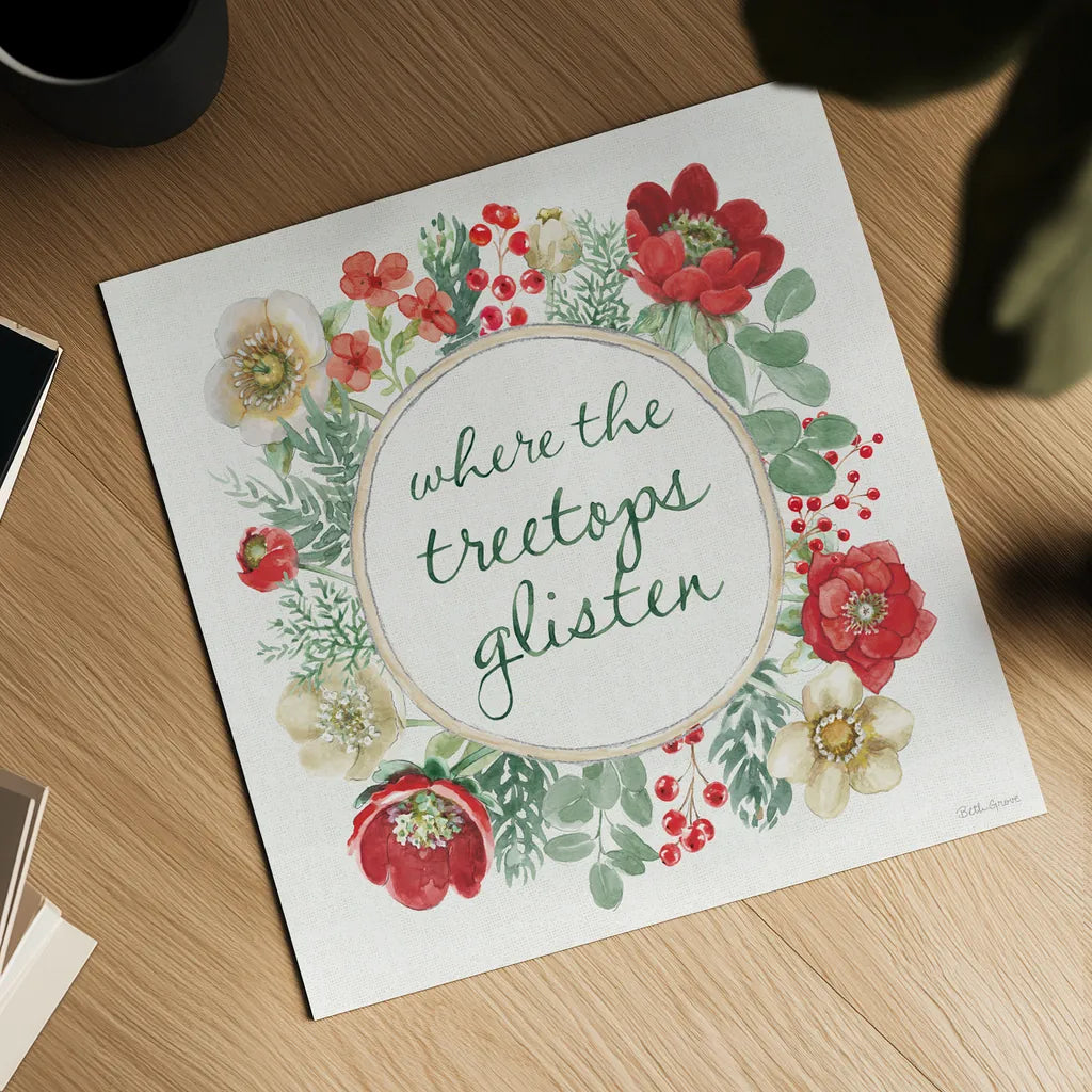 Holiday Traditions X by Beth Grove. Shown as a detailed flat fine art print, highlighting archival giclee quality. Available as an archival giclee rolled canvas, fine art paper, or poster print. SKU 86438a.