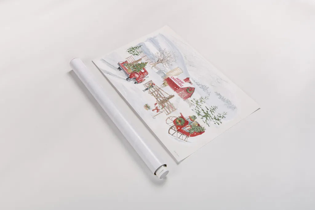 Home For The Holidays I by Beth Grove. shown as a rolled paper print. Available as archival giclee rolled canvas, fine art paper, or poster print. SKU 81705i.