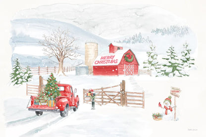 Home For The Holidays I Snowman by Beth Grove. SKU 81952i. Archival Giclee Fine art print for wall decor.