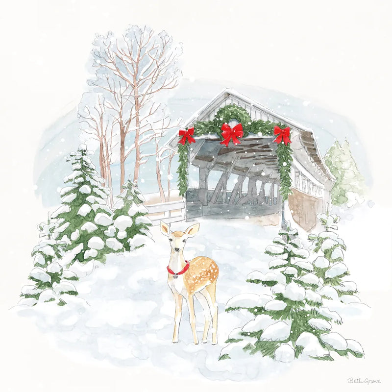 Home For The Holidays III by Beth Grove. SKU 81707a. Archival Giclee Fine art print for wall decor.