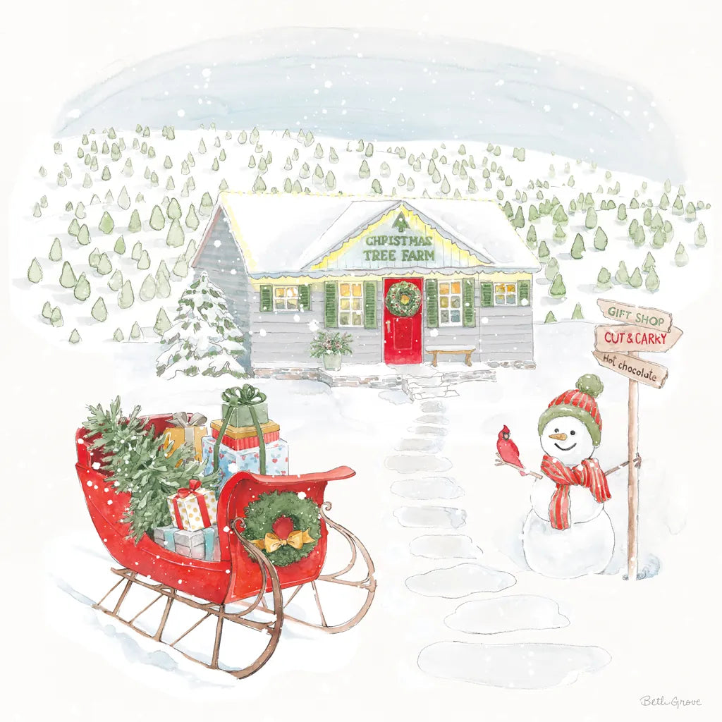 Home For The Holidays V by Beth Grove. SKU 81709a. Archival Giclee Fine art print for wall decor.