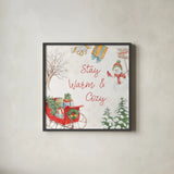 Home For The Holidays VI by Beth Grove. Shown in a sleek black glass frame for a contemporary gallery look. Available as an archival giclee rolled canvas, fine art paper, or poster print. SKU 81710a.