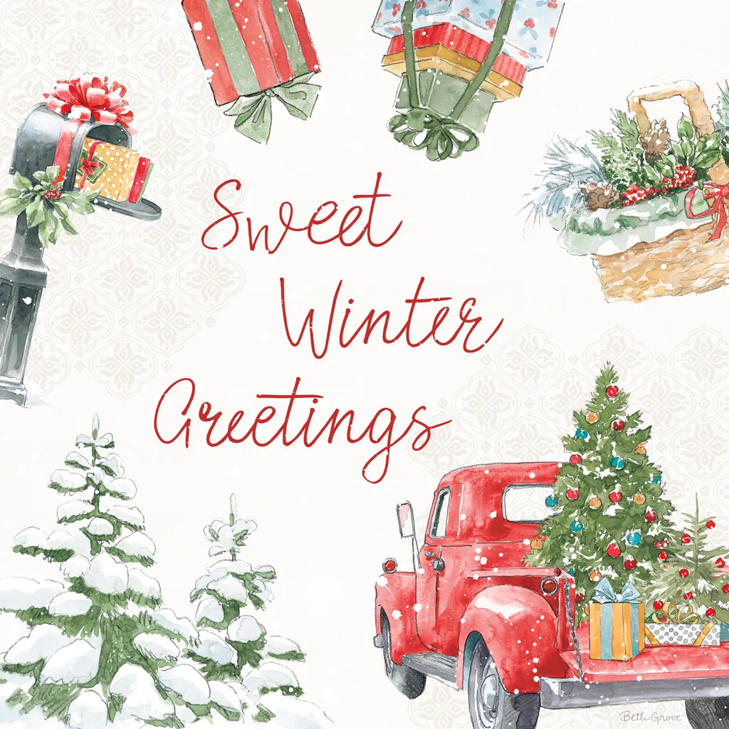 Home For The Holidays VII by Beth Grove. SKU 81711a. Archival Giclee Fine art print for wall decor.