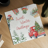 Home For The Holidays VII by Beth Grove. Shown as a detailed flat fine art print, highlighting archival giclee quality. Available as an archival giclee rolled canvas, fine art paper, or poster print. SKU 81711a.