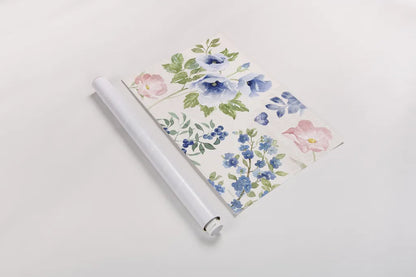 Indigo Petals I by Beth Grove. shown as a rolled paper print. Available as archival giclee rolled canvas, fine art paper, or poster print. SKU 78053i.