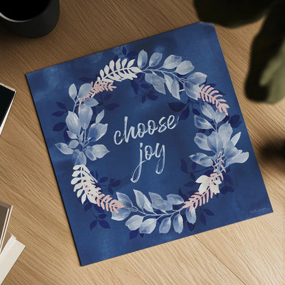 Indigo Petals V by Beth Grove. Shown as a detailed flat fine art print, highlighting archival giclee quality. Available as an archival giclee rolled canvas, fine art paper, or poster print. SKU 78057a.