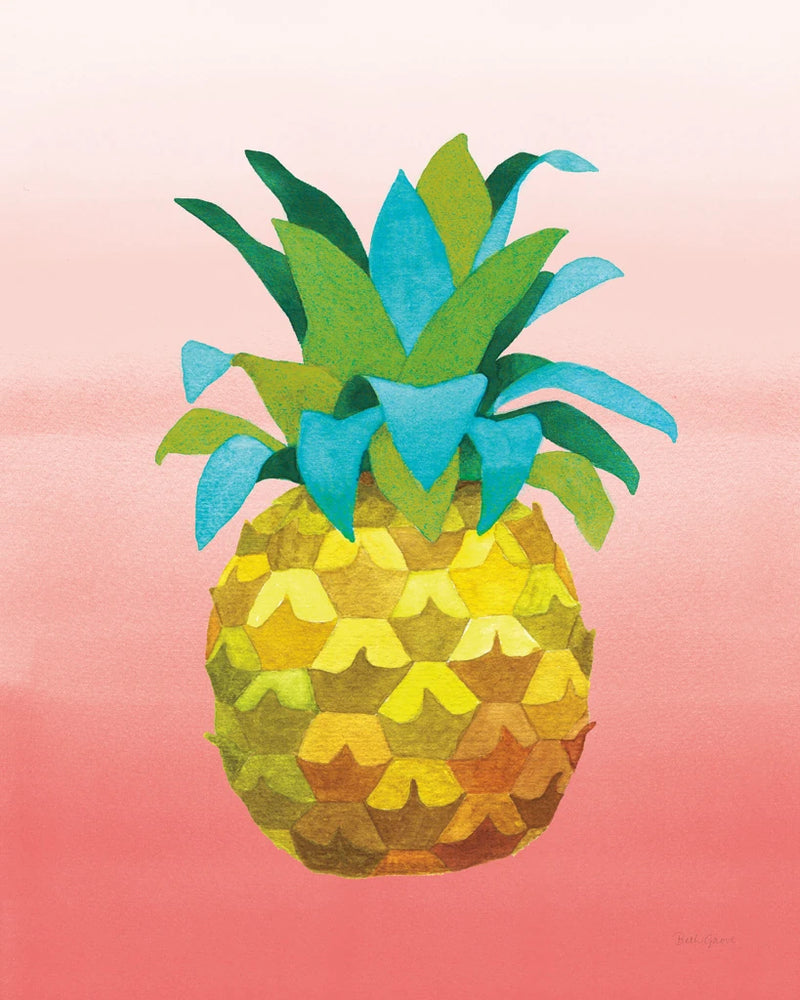 Island Time Pineapples VI Coral by Beth Grove