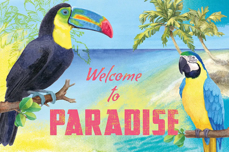 Island Time Toucan by Beth Grove. SKU 21889i. Archival Giclee Fine art print for wall decor.