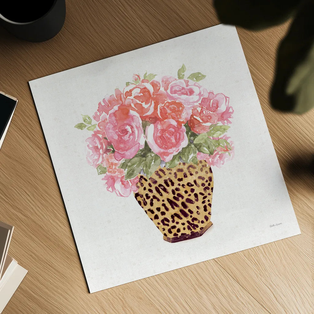 Luxe Bouquet II by Beth Grove. Shown as a detailed flat fine art print, highlighting archival giclee quality. Available as an archival giclee rolled canvas, fine art paper, or poster print. SKU 69012a.