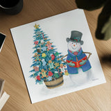 Main Street Christmas IX by Beth Grove. Shown as a detailed flat fine art print, highlighting archival giclee quality. Available as an archival giclee rolled canvas, fine art paper, or poster print. SKU 44455a.