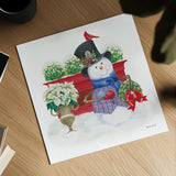 Main Street Christmas X by Beth Grove. Shown as a detailed flat fine art print, highlighting archival giclee quality. Available as an archival giclee rolled canvas, fine art paper, or poster print. SKU 44457a.