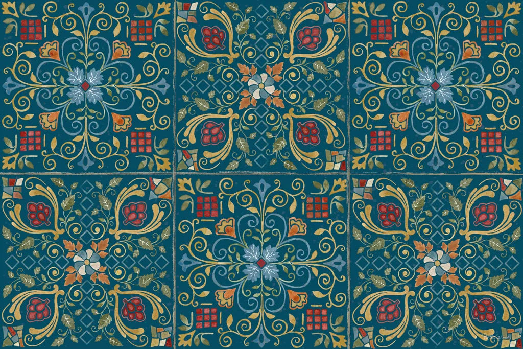 Mediterranean Motif I Color by Beth Grove. SKU 77519i. Archival Giclee Fine art print for wall decor.