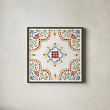 Mediterranean Motif II by Beth Grove. Shown in a sleek black glass frame for a contemporary gallery look. Available as an archival giclee rolled canvas, fine art paper, or poster print. SKU 77508a.
