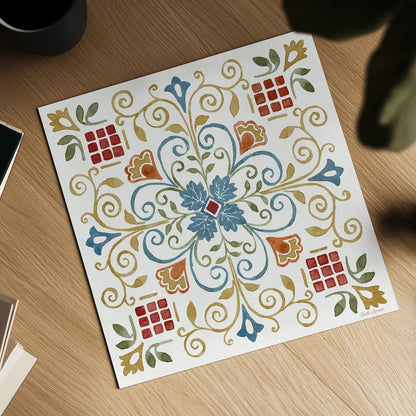 Mediterranean Motif IV by Beth Grove. Shown as a detailed flat fine art print, highlighting archival giclee quality. Available as an archival giclee rolled canvas, fine art paper, or poster print. SKU 77510a.