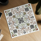 Mediterranean Motif IV Green by Beth Grove. Shown as a detailed flat fine art print, highlighting archival giclee quality. Available as an archival giclee rolled canvas, fine art paper, or poster print. SKU 79434a.