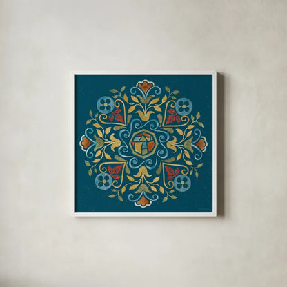 Mediterranean Motif VI by Beth Grove. Shown in a crisp white glass frame for a clean and minimalist style. Available as an archival giclee rolled canvas, fine art paper, or poster print. SKU 77512a.