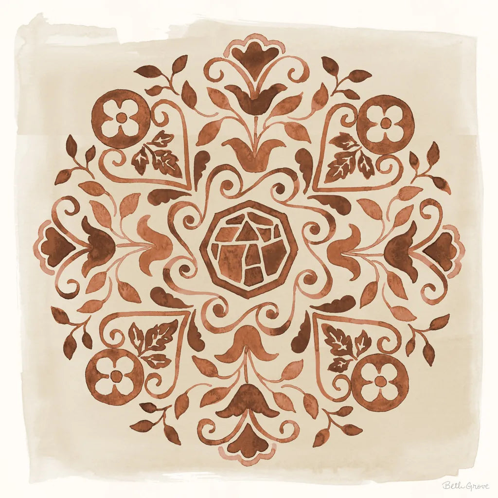 Mediterranean Motif VI Neutral by Beth Grove. SKU 97369a. Archival Giclee Fine art print for wall decor.