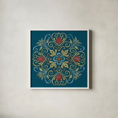 Mediterranean Motif VII by Beth Grove. Shown in a crisp white glass frame for a clean and minimalist style. Available as an archival giclee rolled canvas, fine art paper, or poster print. SKU 77513a.