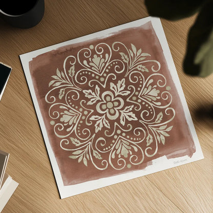 Mediterranean Motif VII Neutral by Beth Grove. Shown as a detailed flat fine art print, highlighting archival giclee quality. Available as an archival giclee rolled canvas, fine art paper, or poster print. SKU 97370a.