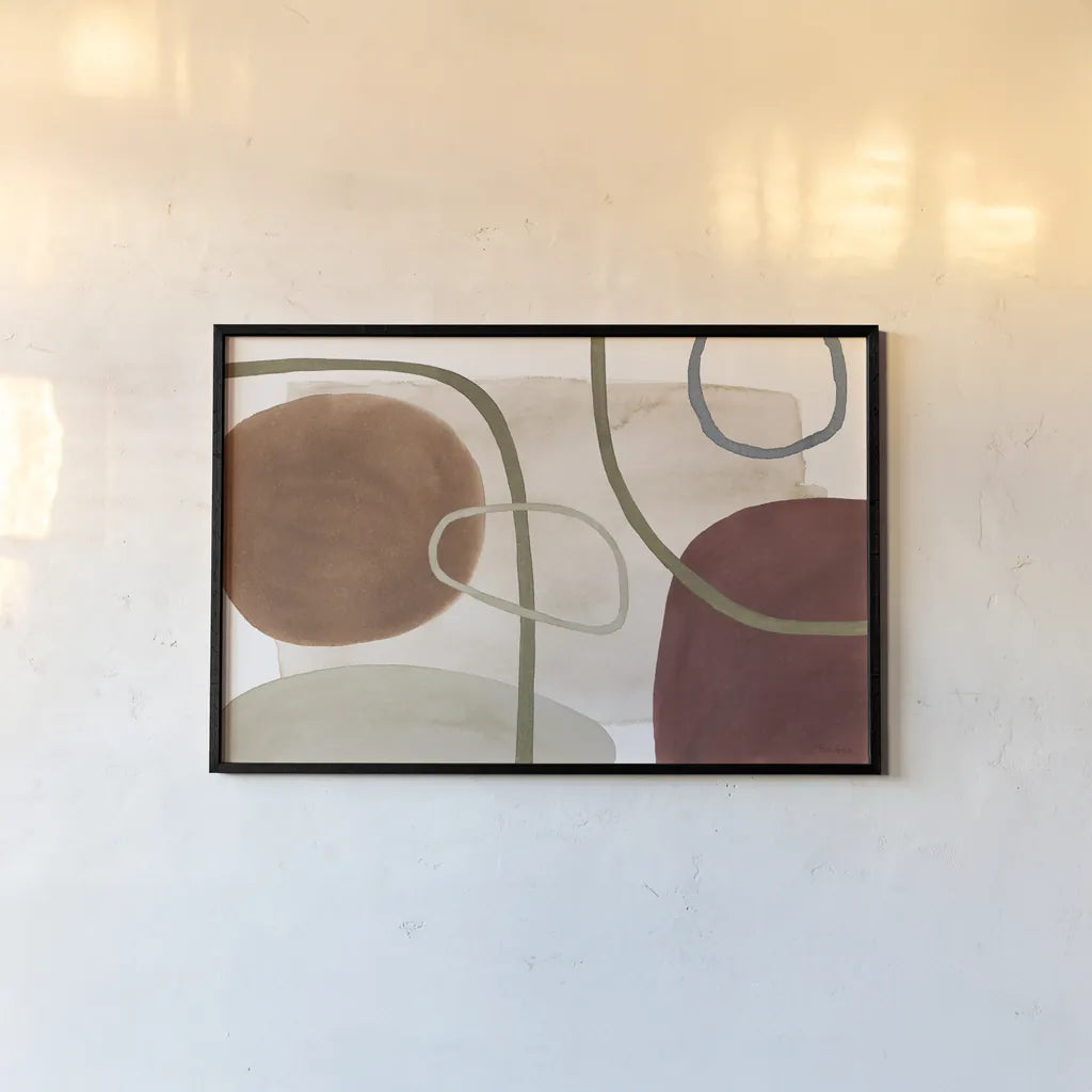 Mediterranean Motif X by Beth Grove. shown as a paper print in a black flame. Available as a archival giclee rolled canvas, fine art paper, or poster print. SKU 77516i.