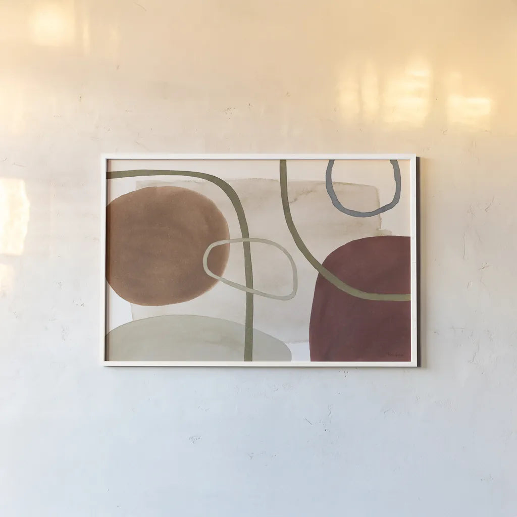 Mediterranean Motif X by Beth Grove. shown as a paper print in a white frame. Available as a archival giclee rolled canvas, fine art paper, or poster print. SKU 77516i.