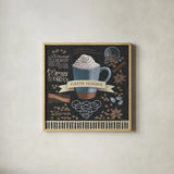 Mocha Square by Beth Grove. Shown in a natural wood glass frame for a timeless modern aesthetic. Available as an archival giclee rolled canvas, fine art paper, or poster print. SKU 19891a.