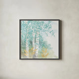 Natures Leaves II by Beth Grove. Shown in a sleek black glass frame for a contemporary gallery look. Available as an archival giclee rolled canvas, fine art paper, or poster print. SKU 56070a.