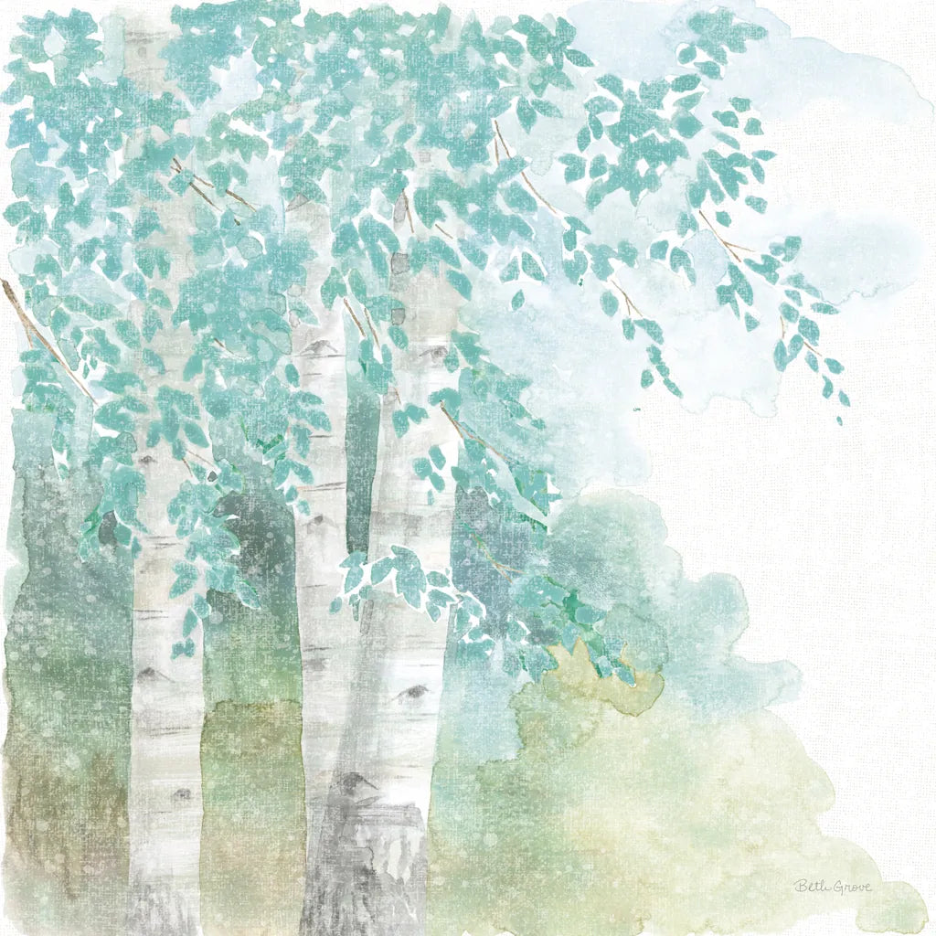 Natures Leaves II No Gold by Beth Grove. SKU 61596a. Archival Giclee Fine art print for wall decor.