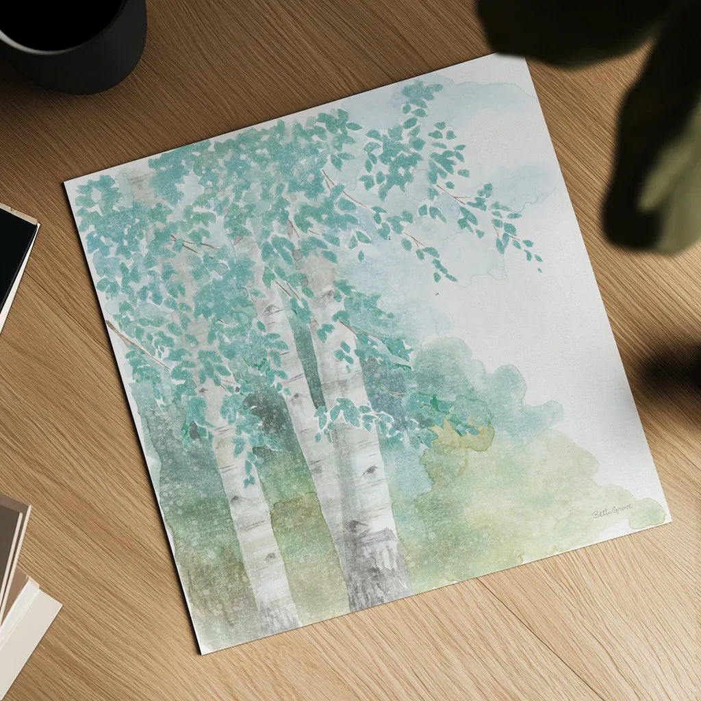 Natures Leaves II No Gold by Beth Grove. Shown as a detailed flat fine art print, highlighting archival giclee quality. Available as an archival giclee rolled canvas, fine art paper, or poster print. SKU 61596a.