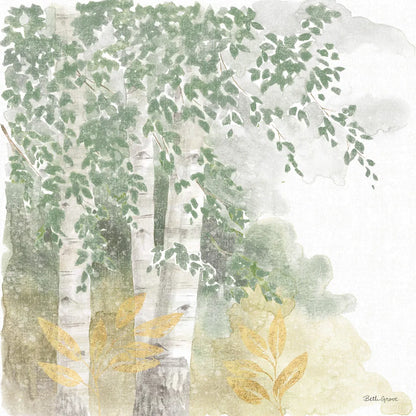 Natures Leaves II Sage by Beth Grove. SKU 71493a. Archival Giclee Fine art print for wall decor.