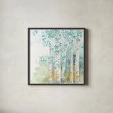 Natures Leaves III by Beth Grove. Shown in a sleek black glass frame for a contemporary gallery look. Available as an archival giclee rolled canvas, fine art paper, or poster print. SKU 56071a.