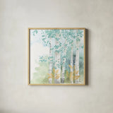 Natures Leaves III by Beth Grove. Shown in a natural wood glass frame for a timeless modern aesthetic. Available as an archival giclee rolled canvas, fine art paper, or poster print. SKU 56071a.